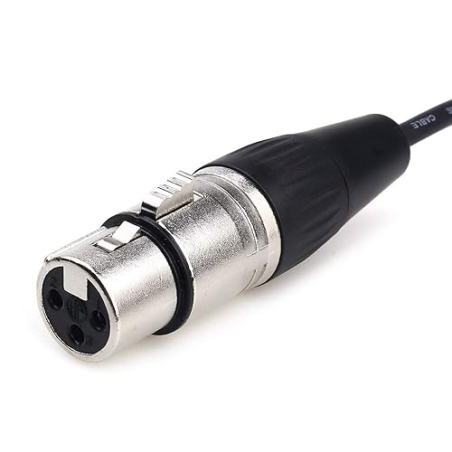 Miniatura 3 de MIATIN Cable de conexión de micrófono Mini XLR macho a XLR hembra Mini XLR 3 Pin Pro Lapel Audio Cable de repuesto de 5 pies -1 unidad