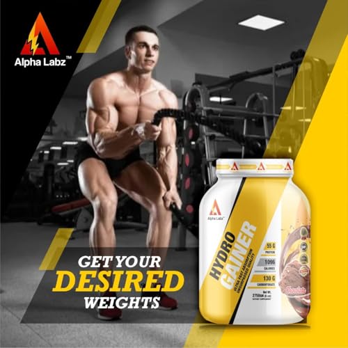 Image of High Protein & High Carbs Mass Gainer For Muscle Mass Gain | 55g Protein & 1096 Calories | Gain Strength & Size | High Calories Formula with Vitamins & Minerals for Weight Gain | Weight Gainer for Women & Men [Rich Chocolate Flavour, 2.75kg /6lbs]