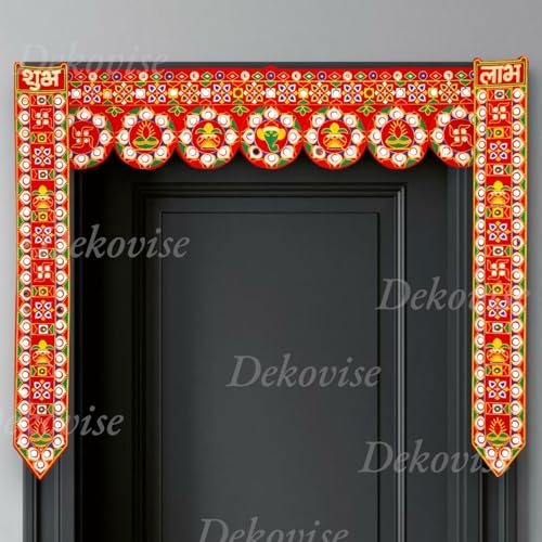 Shubh Labh Embroidered Door Bandarwal Set for Home Decoration | F...