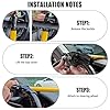 Heavy Duty T-Bar Steering Wheel Lock Anti-Theft Car Security Device, Universal Fit for Auto/SUV/Van with 2 Cross Keys, High Visibility & Easy Quick Install #3