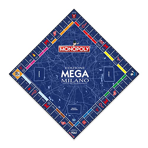 Winning Moves Monopoly Mega Milano - Jeux de société, Jeux de société pour Adultes, Jeux de société pour Enfants, Jeux de société pour 2, 2 à 6 Personnes, âge 8+ – Image 4