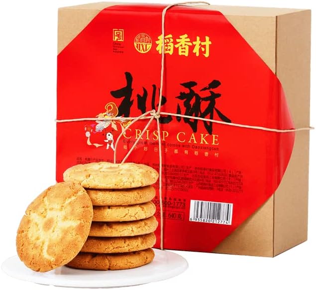 Chinese Snacks, Cookies, Traditional DaoXiangCun Crisp Walnut Cake, Sweet Treats Cookie, Biscuits Gift Basket, Asian Food, Perfect for Tea and Coffee, 23 Ounce, ็จป้ฆๆๆก้
ฅ