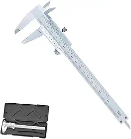 Paquímetro Profissional Analógico 150mm Aço Inox Alta Precisão para Mecânicos Engenheiros - Mede Interno Externo Profundidade E Passo
