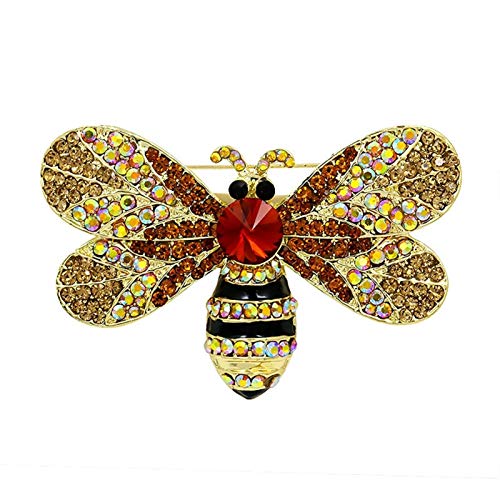 Broche en cristal strass bourdon pour raviver une tenue terne avec élégance