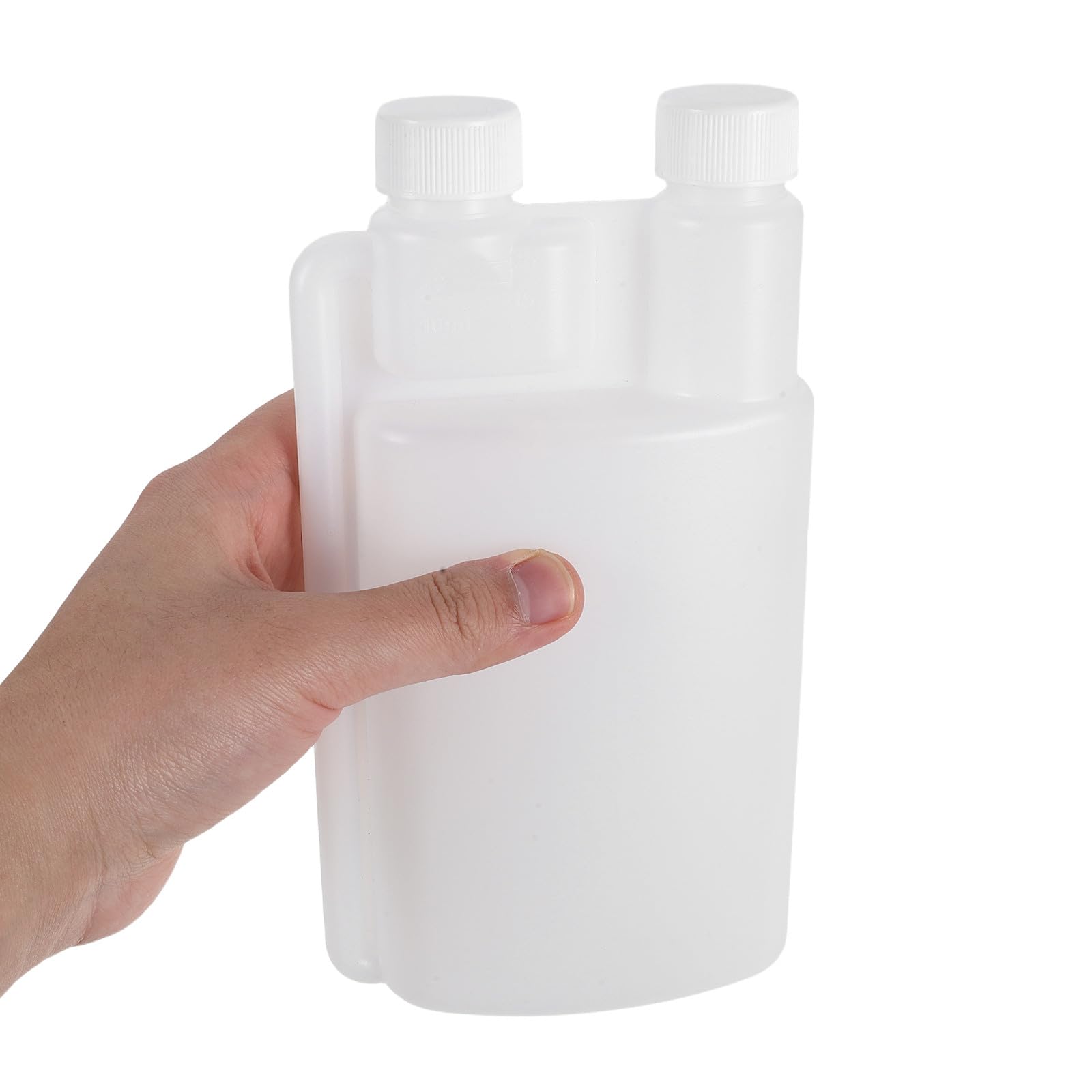Lot de 10 flacons de laboratoire 500 ml/17 oz, récipients en plastique à double compartiment pour réactifs, flacons souples gradués pour le stockage d'échantillons chimiques