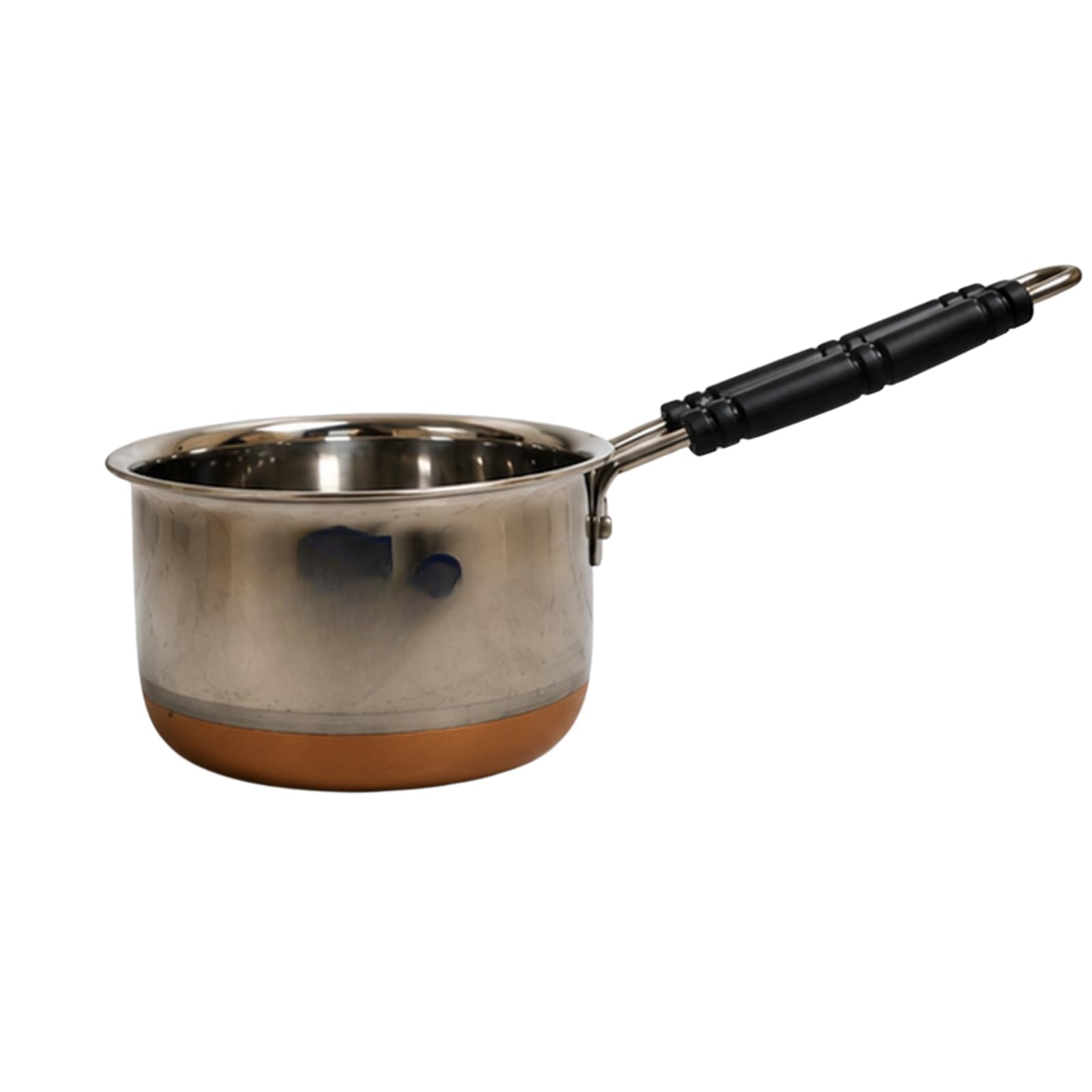 Stainless Steel Saucepan with Copper Coated Base & Black Bakelite Handle | Heavy Duty Milk Pan for Boiling Milk, Tea, Coffee & Sauces | Induction & Gas Compatible | Durable Kitchen Cookware-image-31