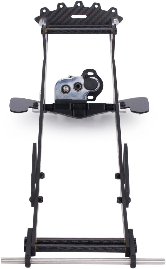 Carbon Fiber Frame Rail LCG Chassis Kit with Ultralight Portal Transmission Skid Plate for 1/10 RC Crawler Comp Rigs SCX10 Capra (Chassis Kit A)