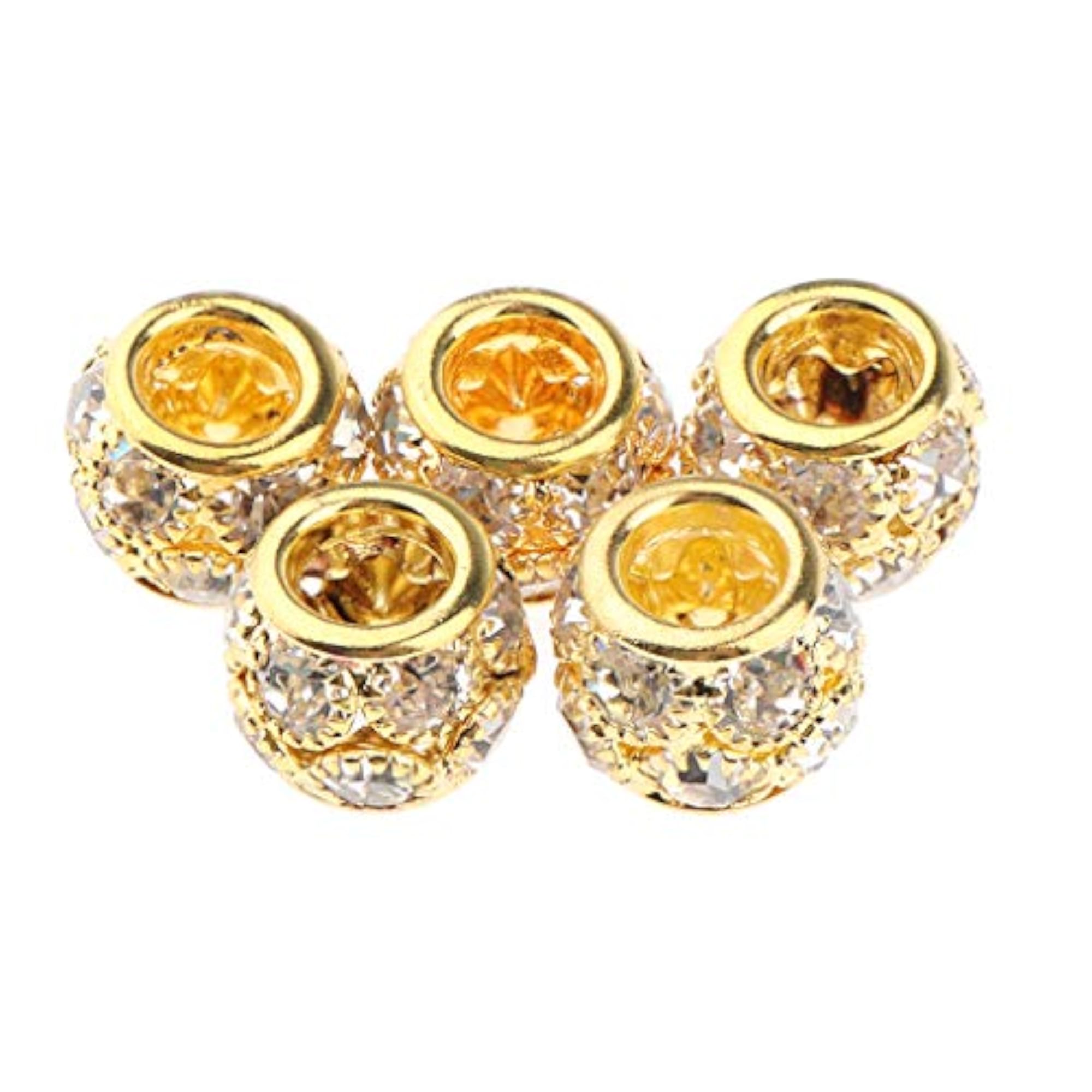 5pcs Dreadlock Hair Beads & Cuff Clips Set