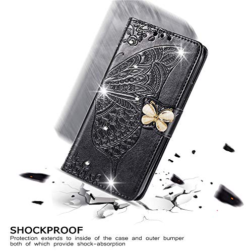 Capa carteira para Samsung Galaxy A32 4G couro PU flip capa de telefone [3D em relevo ][diamante bor
