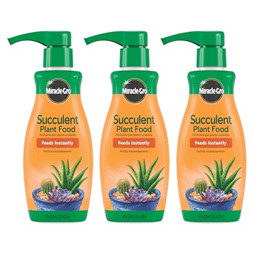 Miracle-Gro Succulent Plant Food, Liquid Plant Food for Indoor Succulents, Cacti, Jade Plants, Aloe Vera and More, 8 oz., 3-Pack