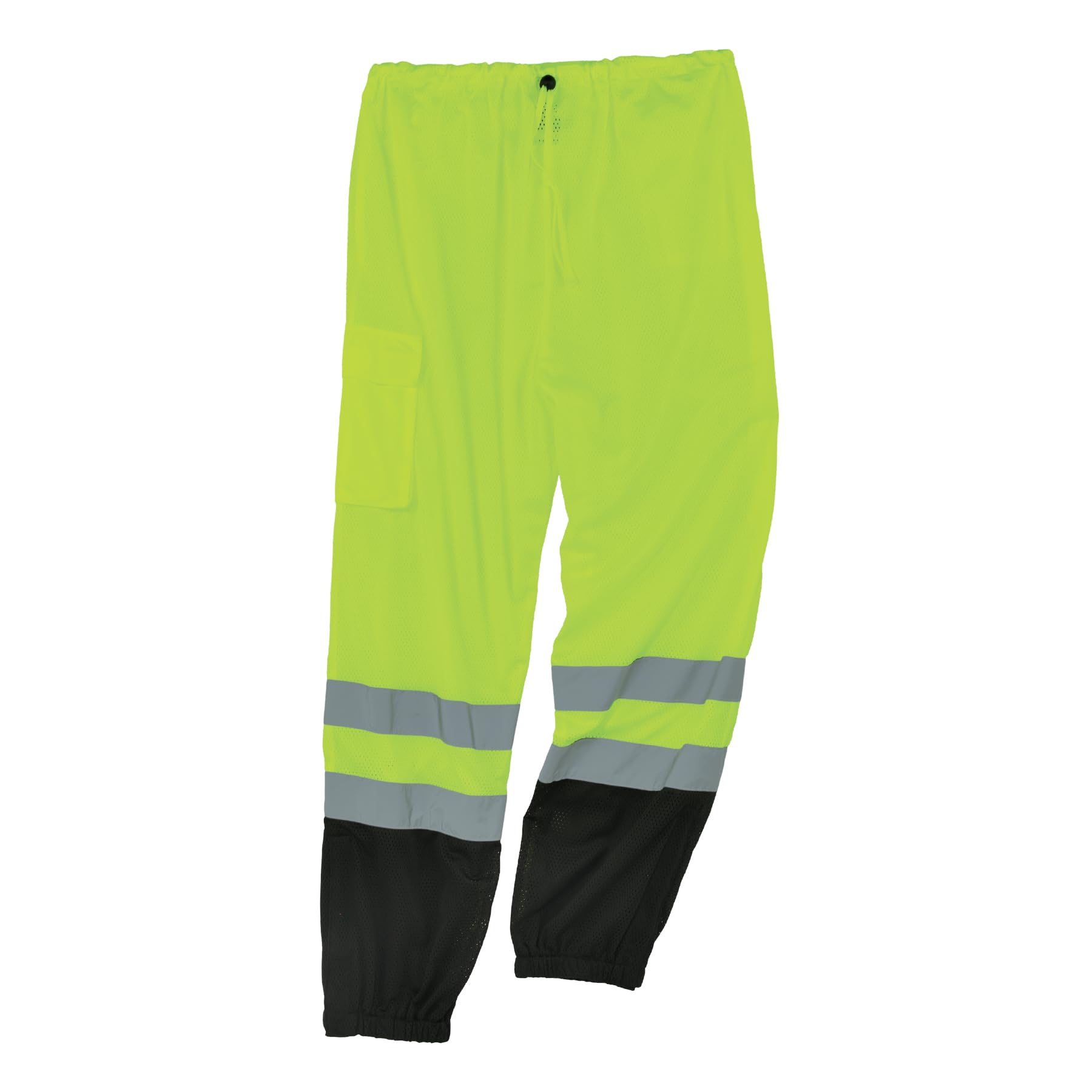 Ergodyne 8910BK Supplemental Class E Black Bottom Mesh Pants, Lime