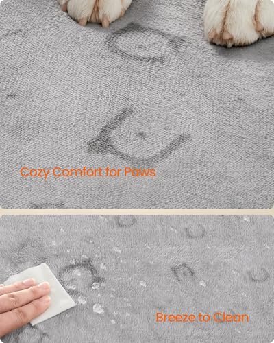 Image of Feandrea Washable Pee Pads for Dogs, 2 Pack, Reusable Dog Pads, 24 x 18 Inches, S, Waterproof Pet Training Pads, Leakproof, Non-Slip, Super Absorbent, for Dogs, Cats, Rabbits, Dove Gray UPTD001G01