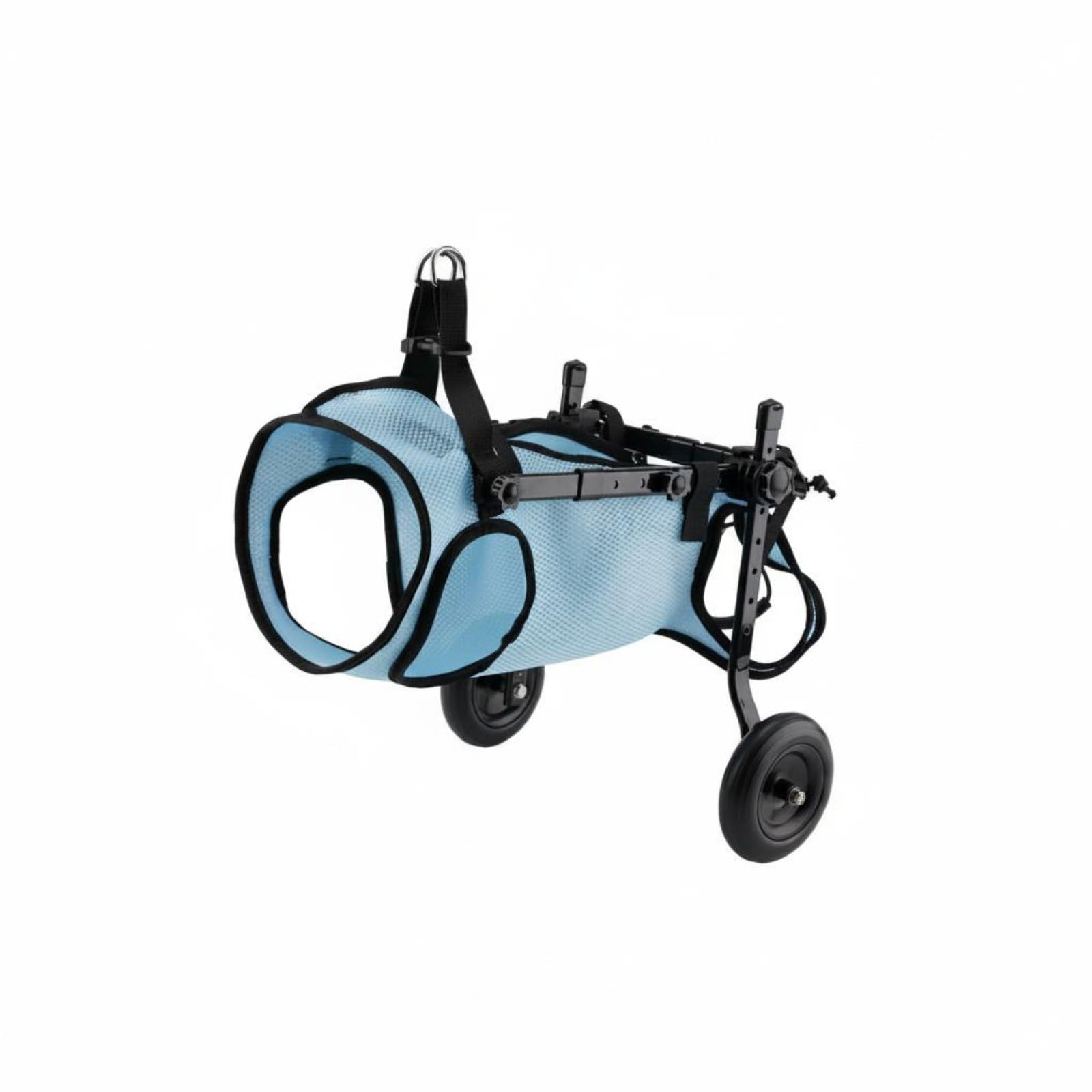 Comfortable Small Dog Rehabilitation Wheelchair Adjustable Dog Rear Leg Wheelchair Lightweight Pet Mobility Transport Stable for Dogs with Paralysis, Post-Injury Care, Light Blue, Xs-picture-11