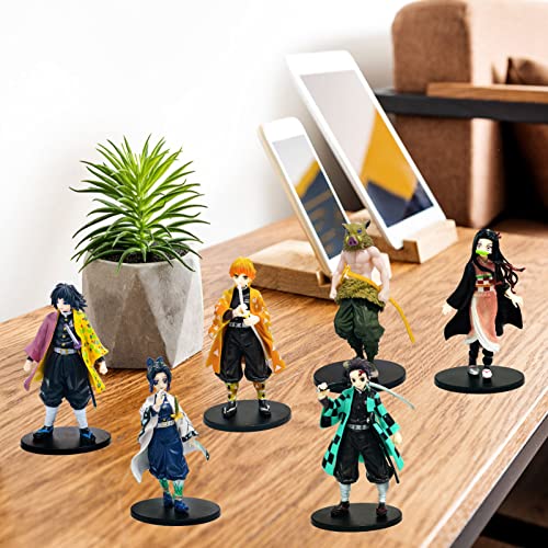 6 Pcs Demon Slayer Figure Set - 5.7 Inches Demon Slayer Toys - Zenitsu Tsuyuri Inosuke Tanjiro Nezuko Kyojuro.the Gifts For Anime Fans #TOP4