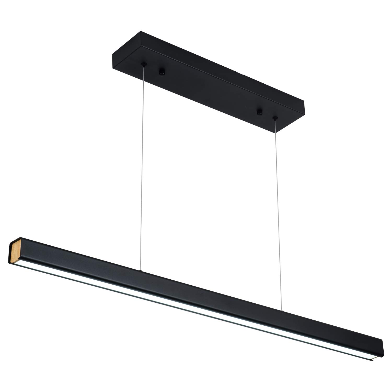 39.37" LED Linear Pendant Light Fixtures, 36W Dimmable Pool Table Light, Modern Island Lights for Kitchen Dining Room Living Room Office Bar, 1440lm, 6000k, Black