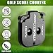 HOMMDECO 4PCS Mini Golf Score Counter One Touch Reset Golf Stroke Counter Portable Golf Stroke Score Count for 2 Players 0-9 Rotating Numbers Press Scoring,Black​