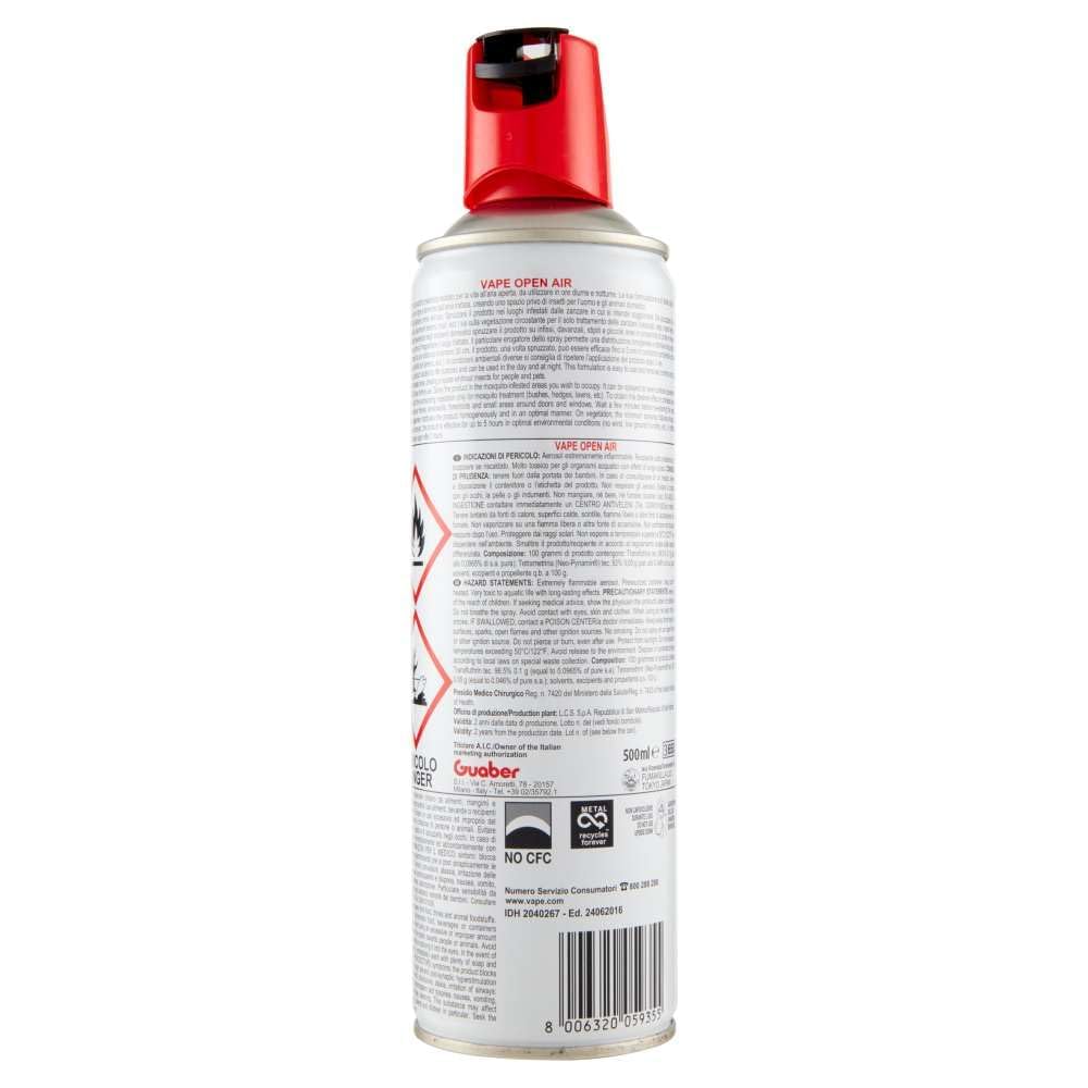 Vape Insetticida Repellente Spray Anti Zanzare, Vespe e Cimici (Vape Open Air, 4)