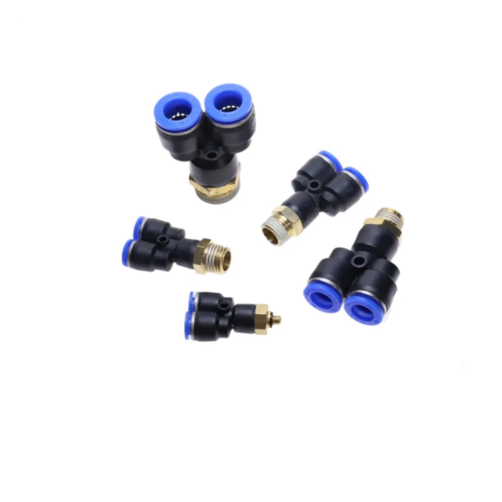 1Pcs Y type Tee Air Pneumatic fittings quick Connector PX4 6 8 10 12mm to Male thread M5