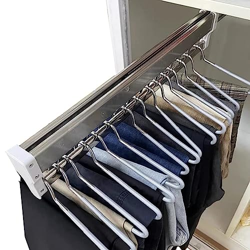 Tringle de placard gain de place en acier inoxydable pour pantalon et manteau