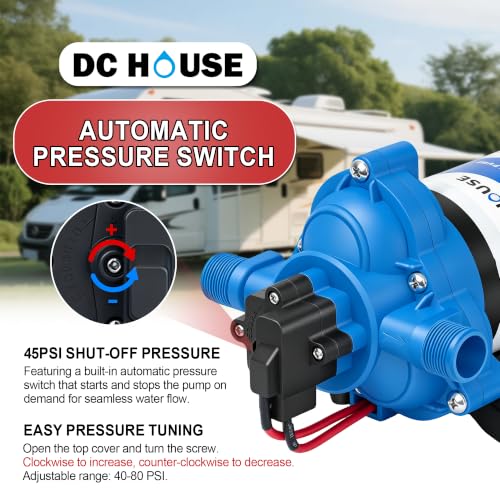DC HOUSE 3.5GPM Quiet RV Pump