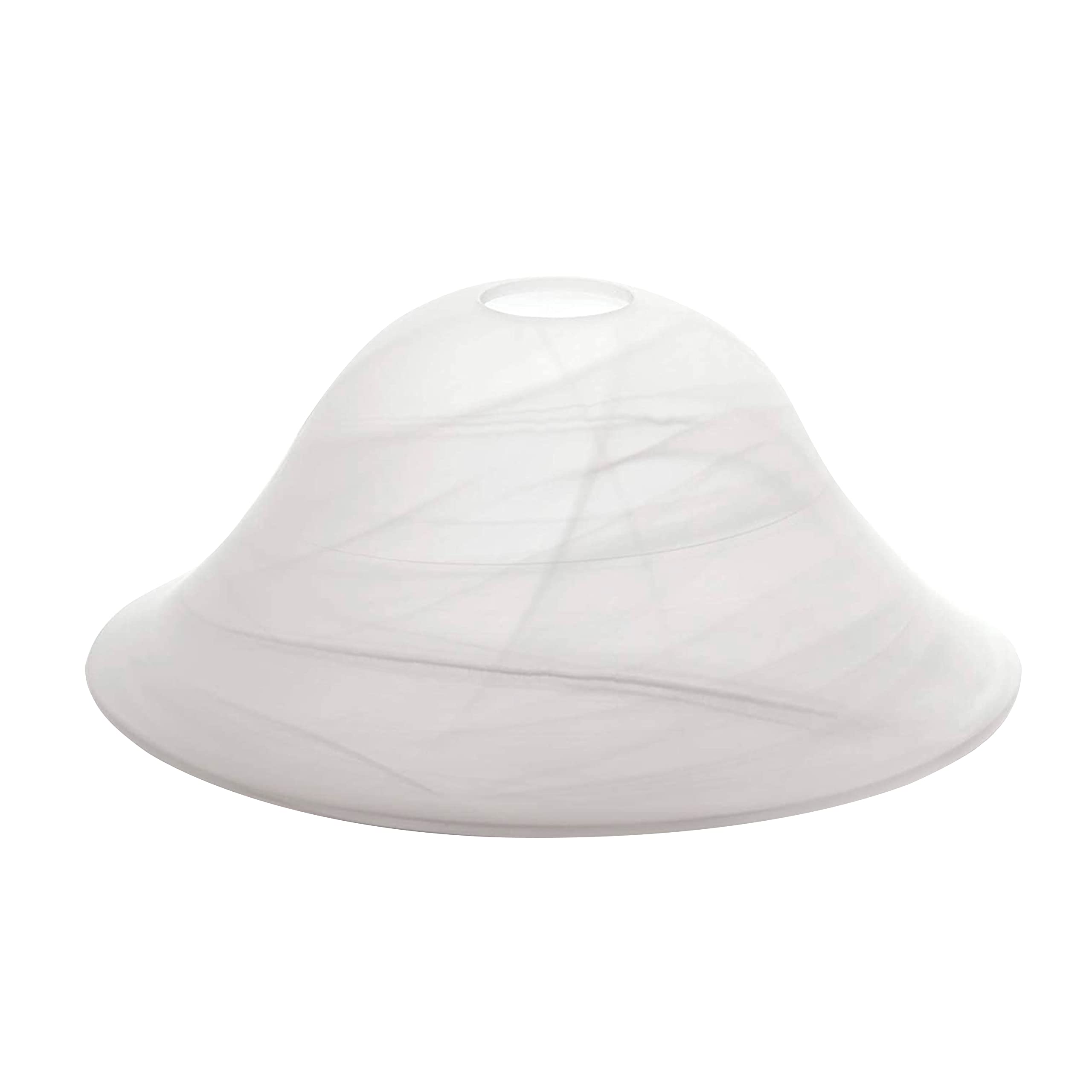 Ersatzglas Lampenschirm (Ø 270 mm) Lochmaß E27 42mm Alabaster Weiß