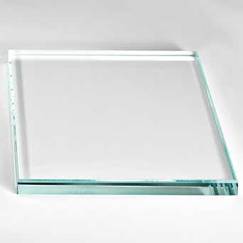 Custom Cut Glass Table Top 1/2" Thick - Low Iron Tempered Cut to Size Square Replacement Glass for Table Tops with Flat Edge by Fab Glass and Mirror