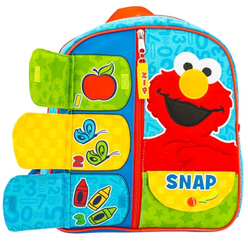 Image of AI ACCESSORY INNOVATIONS Sesame Street Fun Interactive Backpack Mini Backpack For Kids, Boys & Girls Learning Pre School School Bag, 12 inch