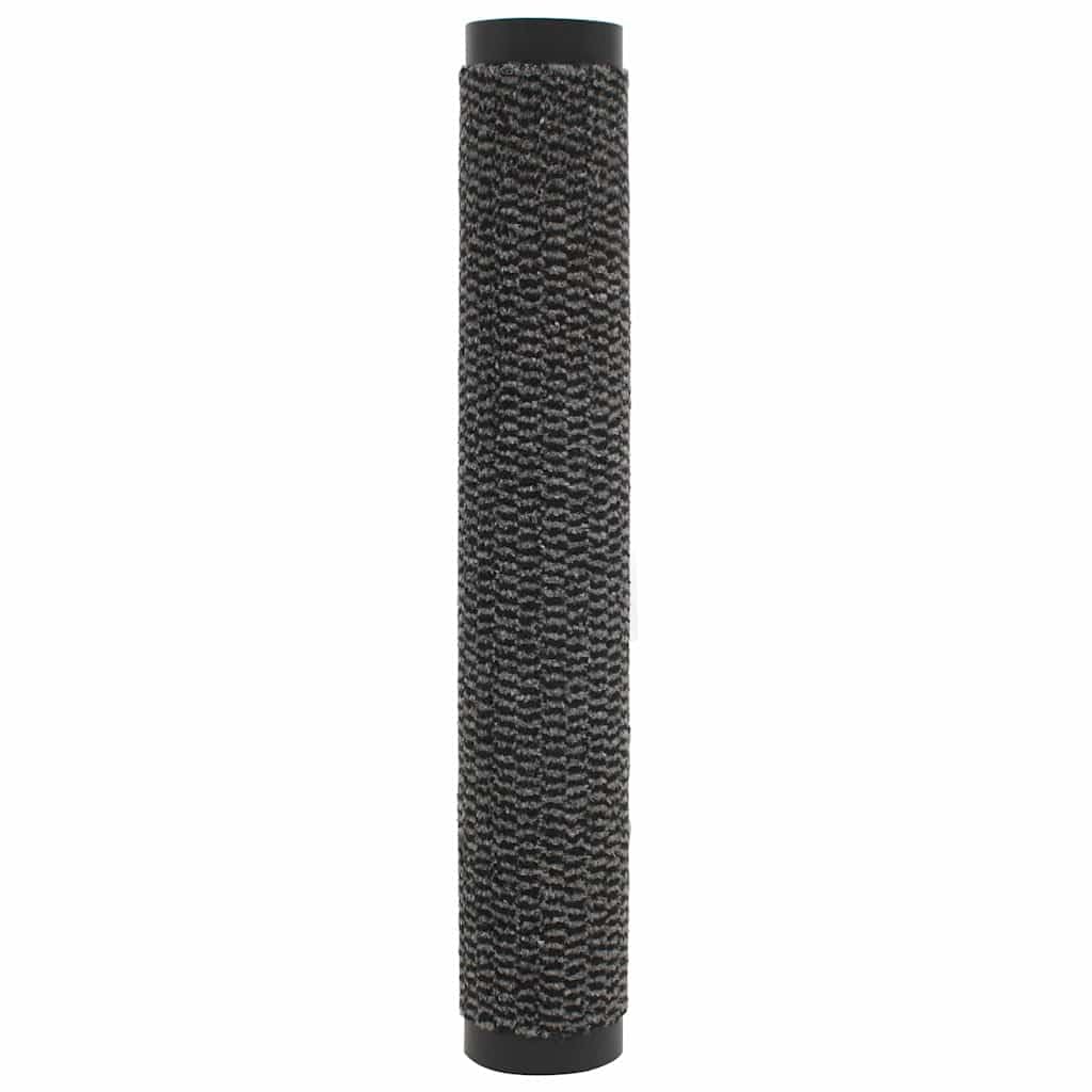 Lot de 2 tapis d'entrée rectangulaires avec nœud - Gris - 90 x 150 cm