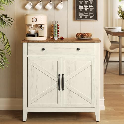 VASAGLE Buffet Cabinet, Coffee Bar with a Drawer, Adjustable Shelf