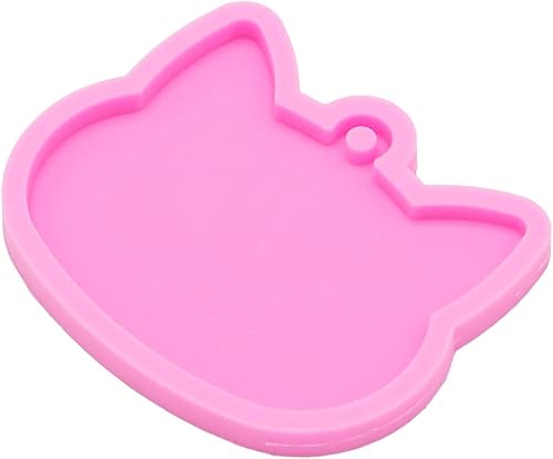 Miniatura 3 de Molde de silicona brillante y brillante estilo gato, molde de silicona grande para etiquetas de mascotas para mascotas y gatos, llavero de