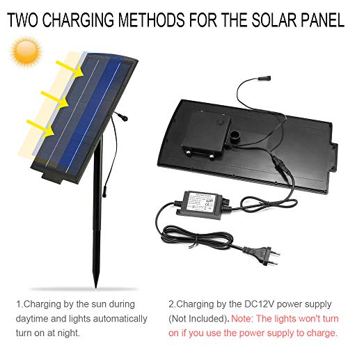 Fvtled Solar Panel, Dc12V Output Dusk To Dawn 2 Charging Modes Ip65 Waterproof Solar Cell Panel With Female And Male Connectors Only Deck, Step, Lawn, Strip, String Lights #TOP4