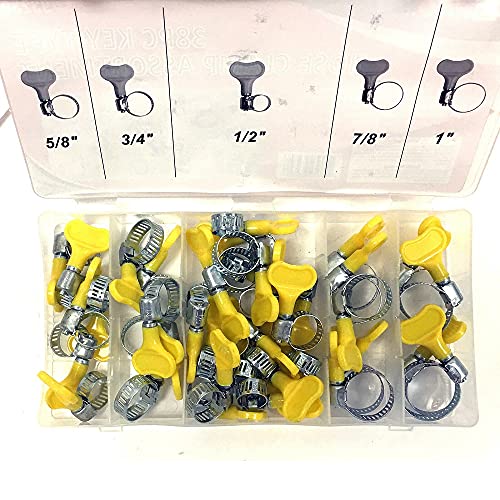 Set de 38 piezas de llaves para abrazaderas tipo manguera