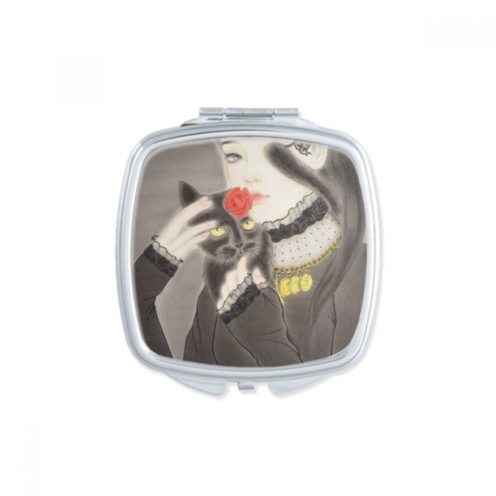 Miroir de maquillage compact double face pour corriger les imperfections partout