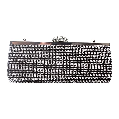 Sac à main pour femmes en diamant argenté et strass chic