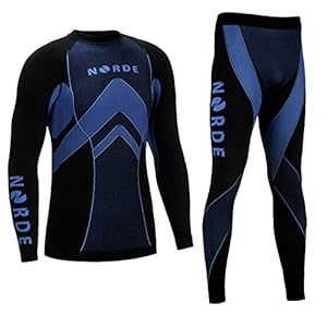 Norde THERMOTECH Herren Funktionswäsche Thermoaktiv Atmungsaktiv Base Layer Set Outdoor Radsport Running