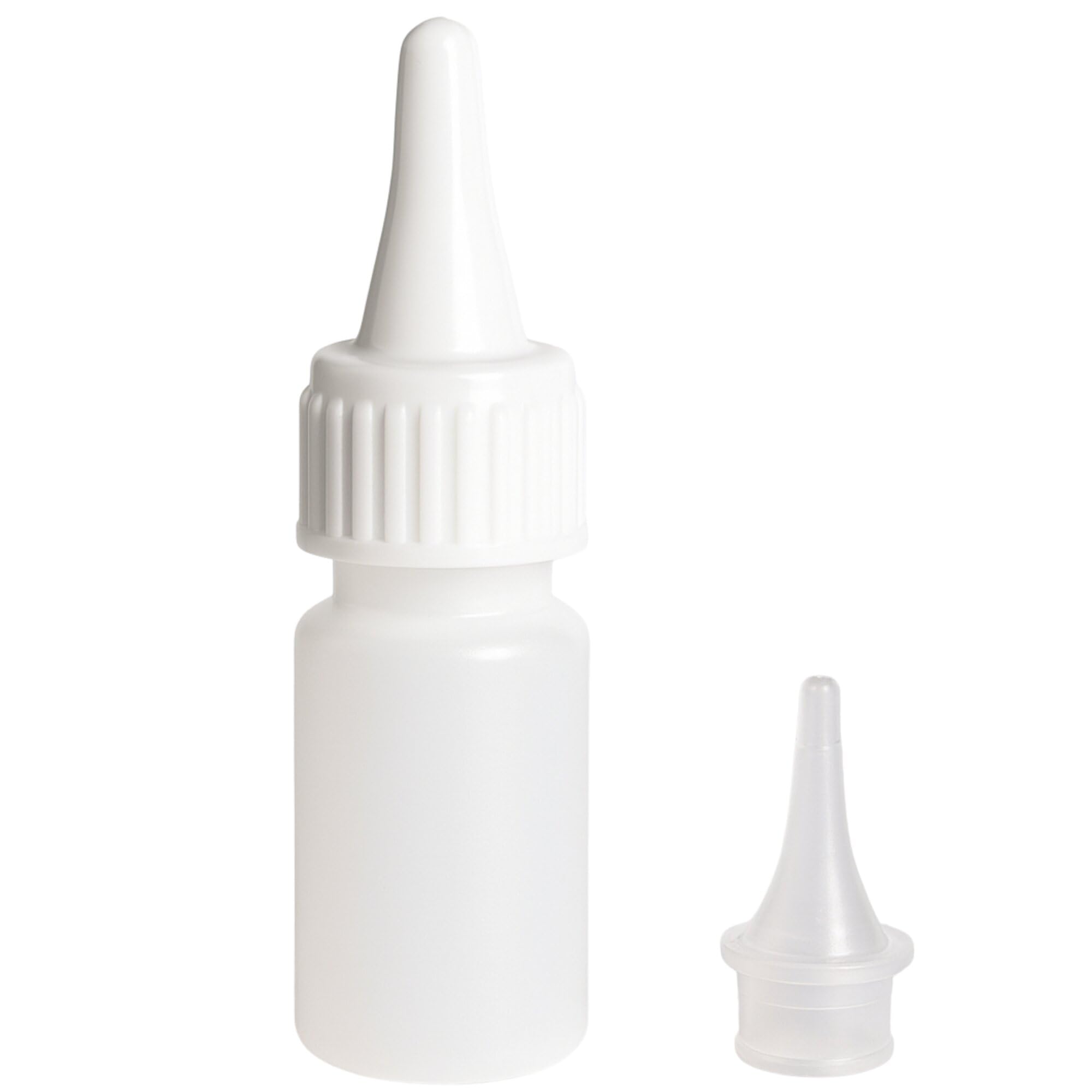 Ber-Fix Leerflaschen 10ml für Sekundenkleber (100 Stück) | Leere Dosierflaschen zum Umfüllen und sauberen Dosieren von Sekundenkleber; kein Klebstoff enthalten.