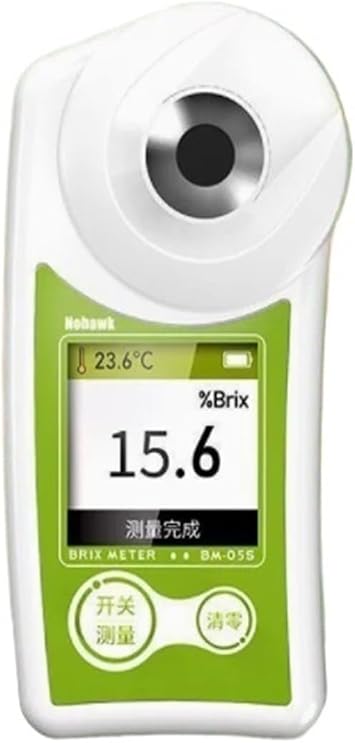 Refractometer, Rechargeable Digital Brix Meter Sugar Refractometer for Liquid Sugar Content with LCD ,Measure Fruits, Beverages, Honey for Fruit, Homebrewing, Juice, Vegetables0-55% accuracy 0.2%