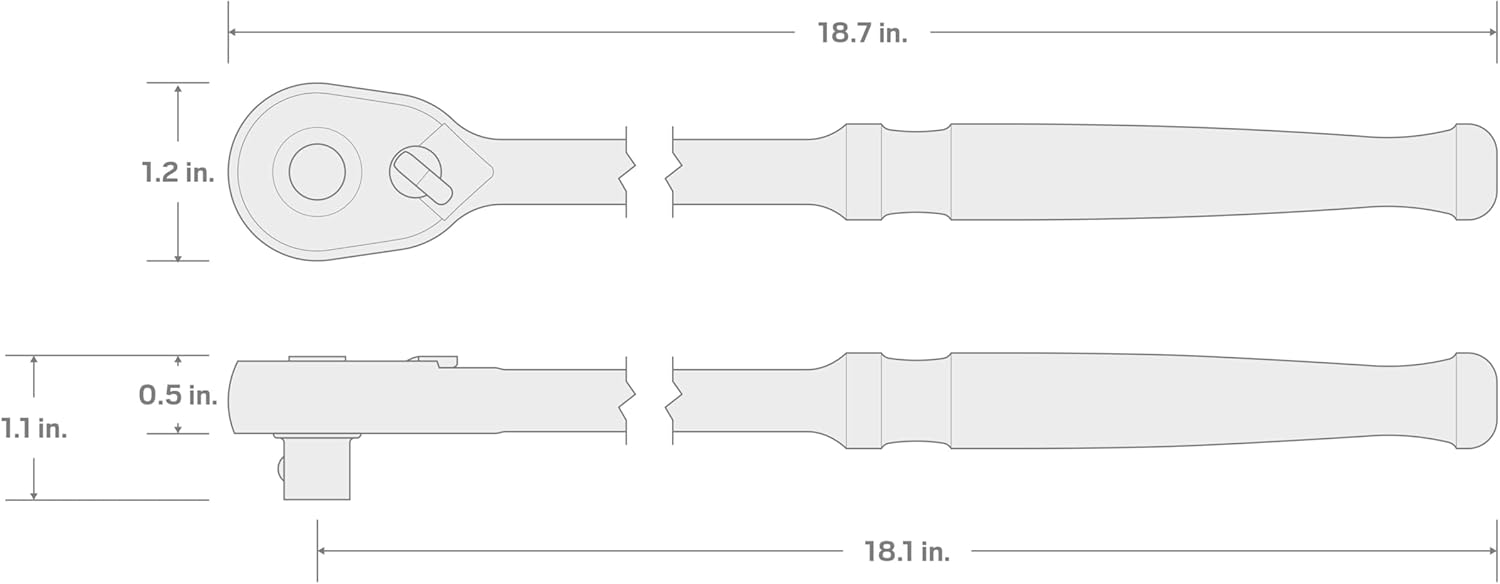 TEKTON 3/8 Inch Drive x 18 Inch Quick-Release Ratchet | SRH11118