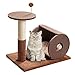 Anipark Arbre a Chat, Arbre à Chat avec Griffoir à Grimper, Niche Chat Panier Chat avec Tour, Griffoir/Poteau à Grimper Recouverts de Sisal, Coussin Amovible pour Chat