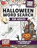 Spooky Halloween Word Search for Adults: Large Print Word Puzzles for Halloween Fun and Relaxation (Word Find Books For Adults)