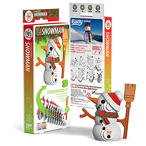 Eugy Snowman 3D Puzzle, 28 Piece Eco-Friendly Educational Learning Puzzles For Kids 6+ #TOP1