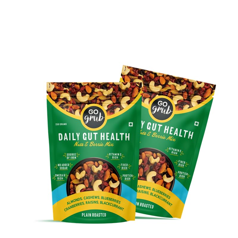 See full amazon price history chart for Go Grub Daily Gut Health Premium Nuts & Dry Fruits Mix Pack of 2 (250+250gm)- Healthy Trail Mix | Cashews, Almonds, Blueberries, Cranberries, Raisins | No Palm Oil, Prebiotic Fiber, Vitamin C Rich Go Grub Daily Gut Health Premium Nuts & Dry Fruits Mix Pack of 2 (250+250gm)- Healthy Trail Mix | Cashews, Almonds, Blueberries, Cranberries, Raisins | No Palm Oil, Prebiotic Fiber, Vitamin C Rich (B0CZ6Q538M) Amazon Price History, Amazon Price Tracker