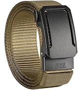 EZL Ratchet Tactical Belt for Men, 1.5" Nylon Web Duty Belt with Automatic Slide Buckle, Adjustab...