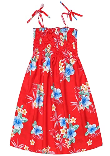 Image of SANGTREE Girls' Women's Summer Sundress Casual Smocked Floral Beach Holiday Dress, 18 Month - XL