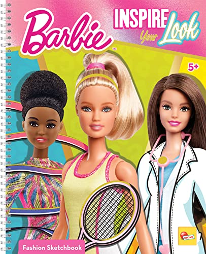 Lisciani   BARBIE   Cuaderno de Bosquejo Inspire tono Look   Modelos BARBIE para Vestir   Juego Creativo   Marcadores de Color   Para Chicas Mayores de 5 Años