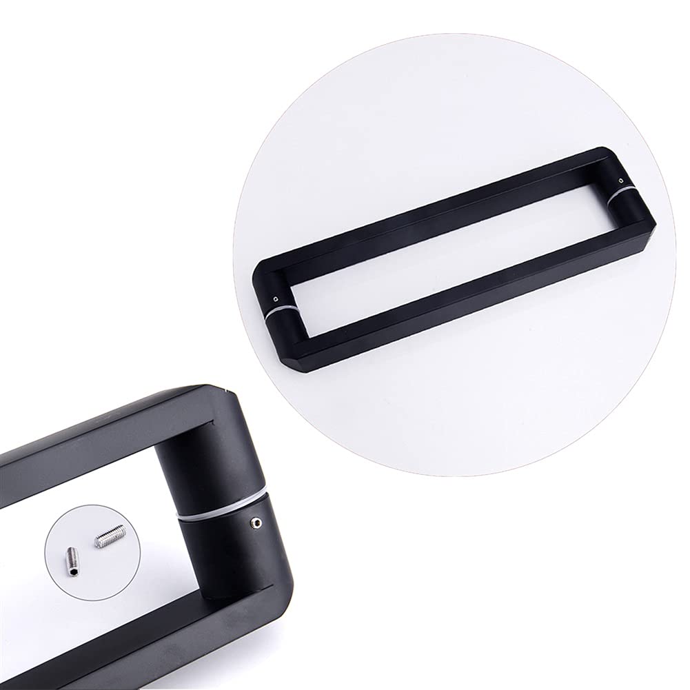 Set di Maniglie per Porte Doccia, Maniglia per Porte in Vetro in Acciaio Inossidabile 304, sostituisci Maniglie per Porte Vecchie o danneggiate - Nero (Dimensioni : 400mm+440mm)