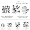 925 Sterling Silver Stud earrings Set White Gold Plated Hypoallergenic Stud Earrings Cubic Zirconia Stud Earrings for Women (3mm，4mm，5mm，6mm) #1