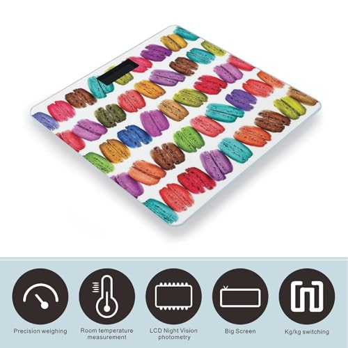 Báscula digital para baño con vidrio templado y pantalla LCD miniatura 3