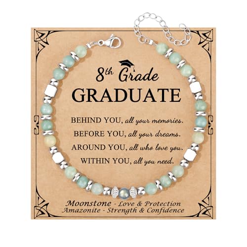 JoycuFF 8th Grade Graduation Gifts, Middle School Class of 2026 Graduation Bracelet Gifts for Granddaughter Her Daughter Sister Niece