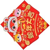 ELAYARD 春節用耐褪色紙製立体福字ドアステッカー 窓や壁に貼りやすいキャラクターシール お正月の縁起物としてで簡単剥がせる装飾用品